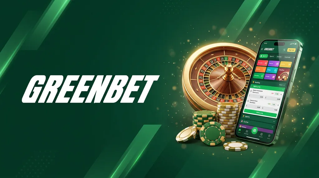 Ruletka, żetony i aplikacja mobilna z logo GREENBET